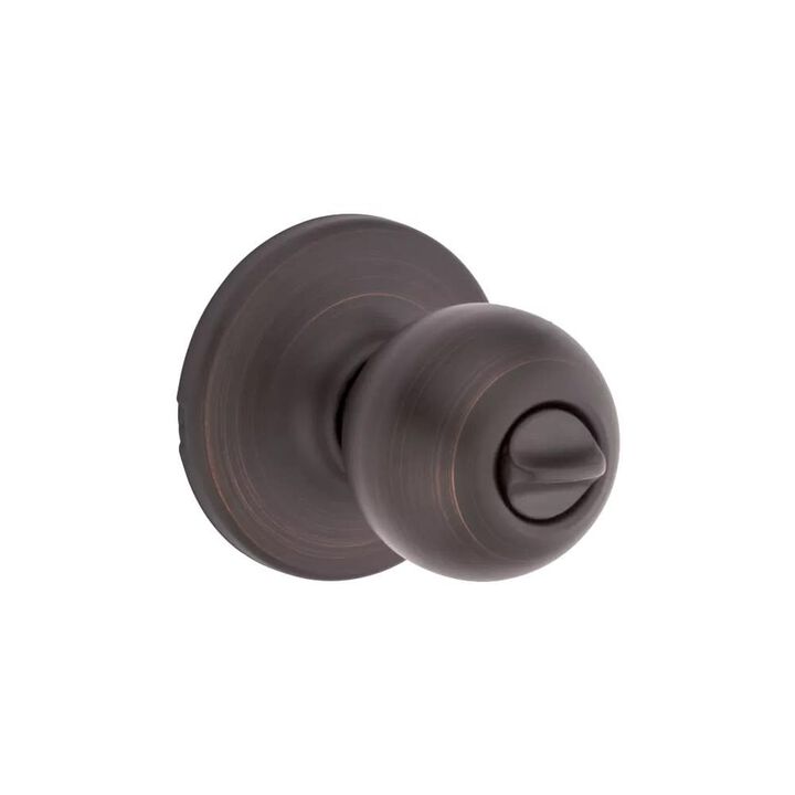 Kwikset Venetian Bronze Bed/Bath Polo Privacy Door Knob, large image number 1