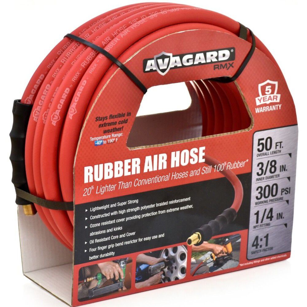 BluBird Avagard 3/8 Inch x 50 Ft. Rubber Air Hose Assembly, large image number 8