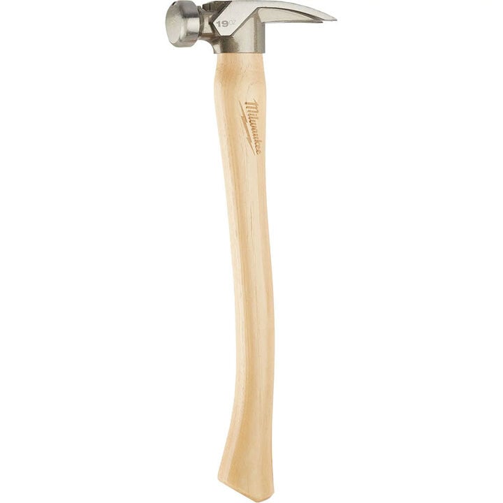 Milwaukee 19oz Smooth Face Hickory Wood Framing Hammer