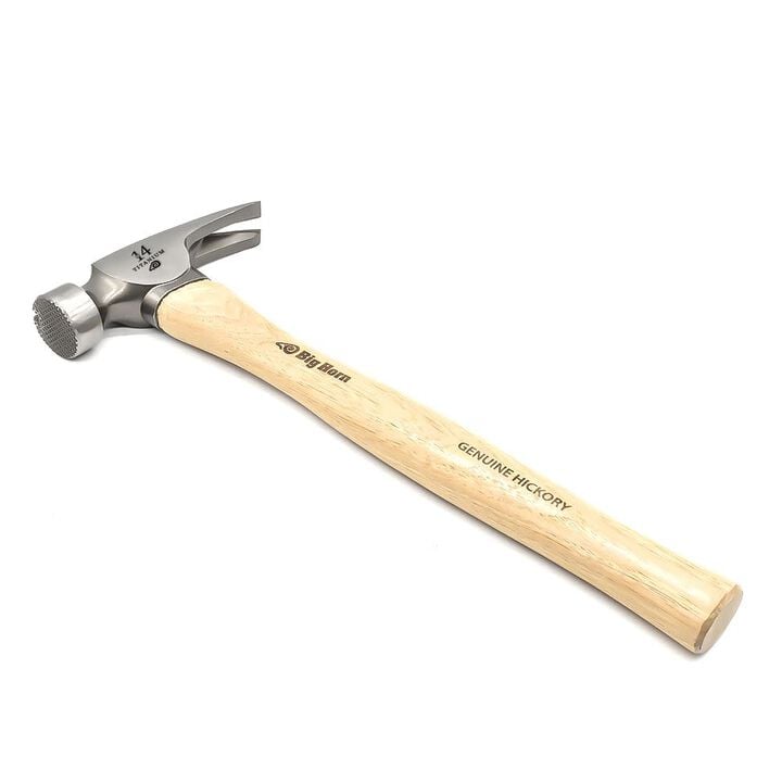 Big Horn 14 Oz Tiger Titanium Hammer with Straight Hickory Handle, large image number 1