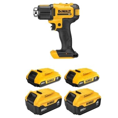 DEWALT 20V MAX 6.7 Cfm Cordless Heat Gun & Battery Pack Bundle