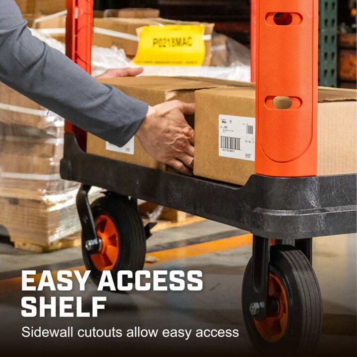 Crescent RAILWORKS Utility Cart with 8 Inch Casters and Lockable Security Panel, large image number 4