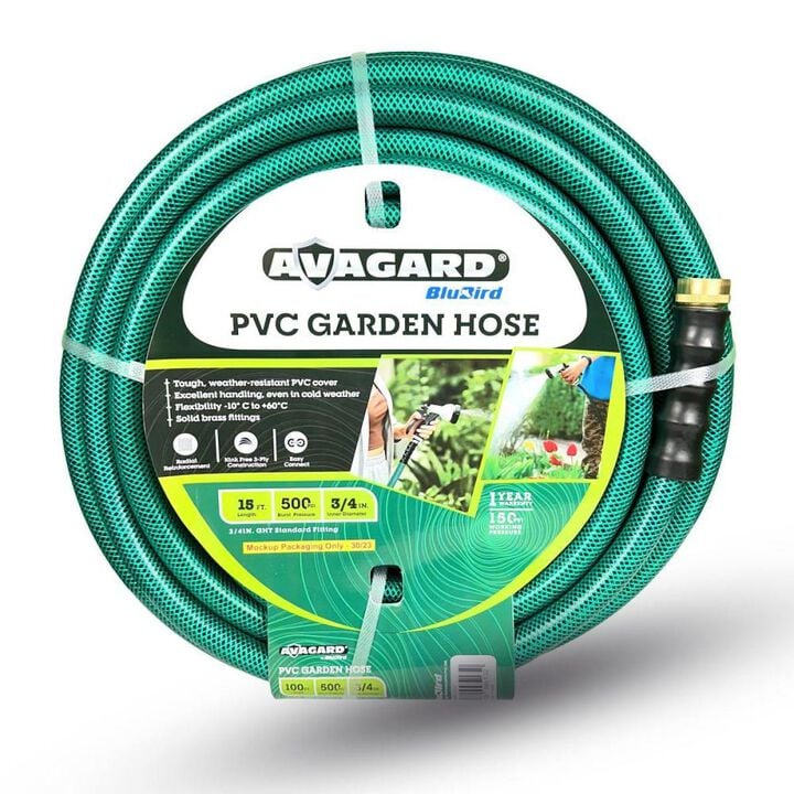 BluBird 3/4 Inch ID x 15 Ft Length Green PVC Water Hose, large image number 0
