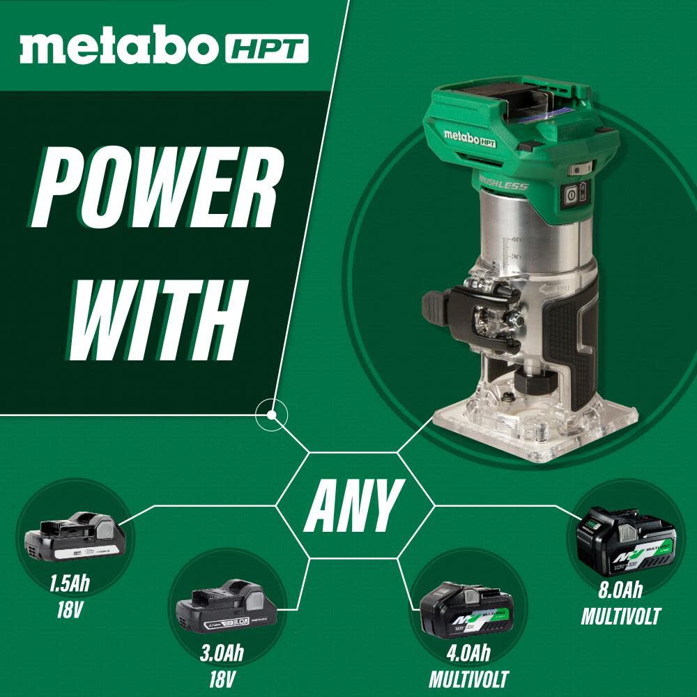 Metabo HPT 18V Cordless Trim Router (Bare Tool) M1808DAQ4M - Acme Tools