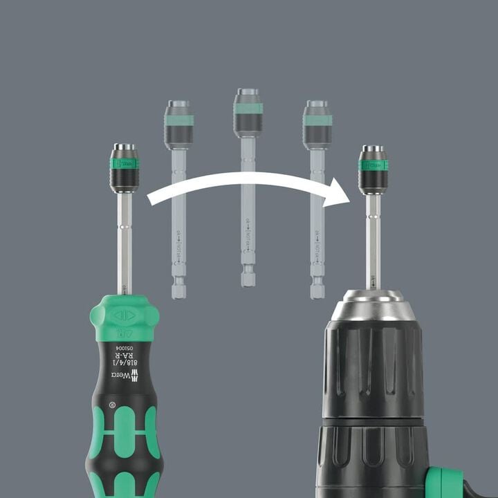 Wera Tools Kompakt 20 RA-R Kraftform Screwdriver Bit Set with Pouch, 6 Pieces, large image number 4