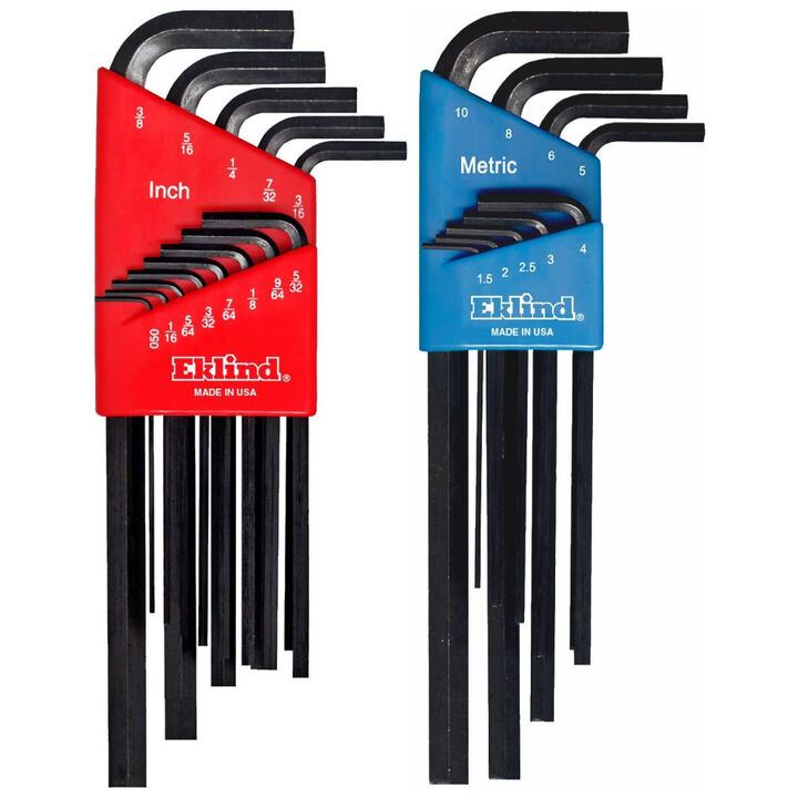 Eklind Tools 6-3/4 Inch Alloy Steel L-Wrench Hex Key Set 22 Pieces