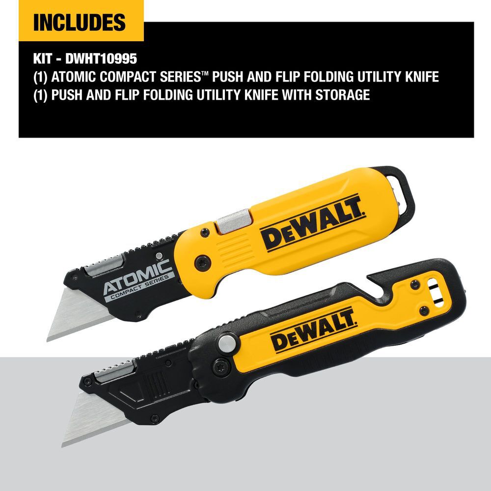 DEWALT Push and Flip Folding Utility Knife Set, large image number 2