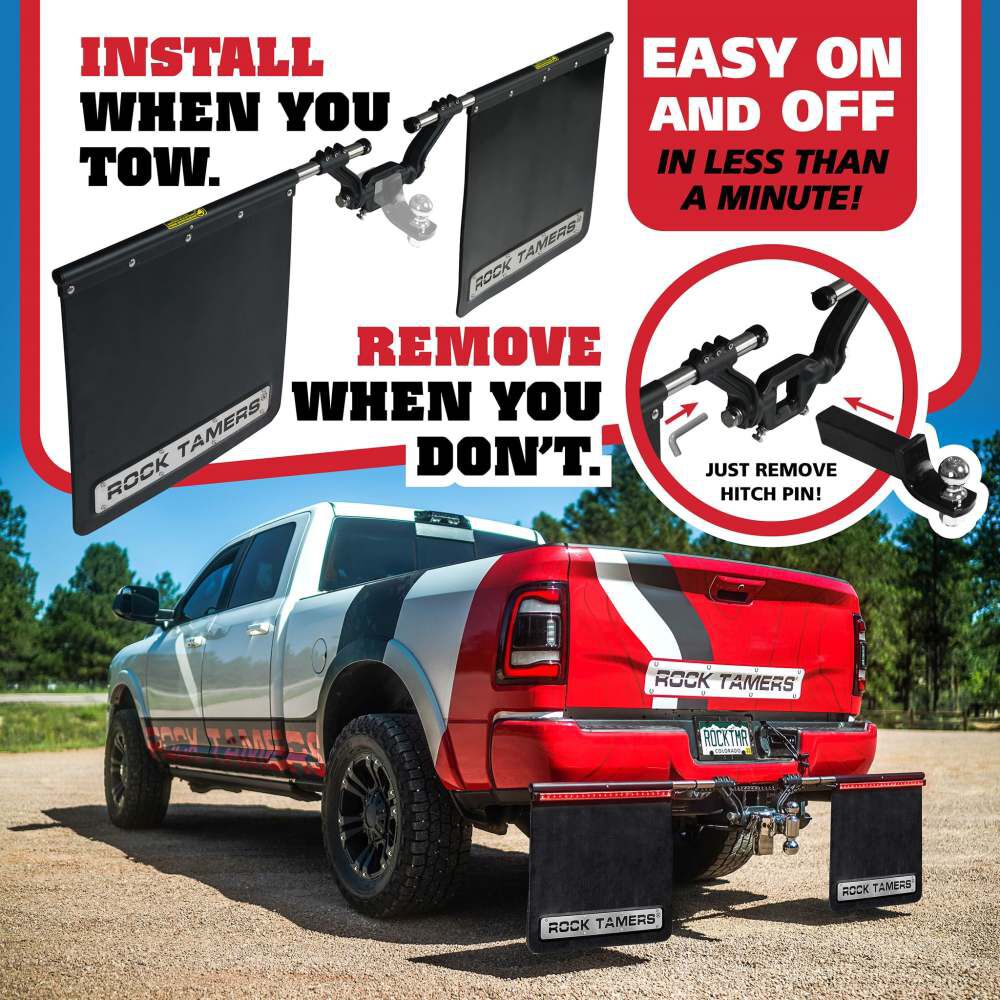 Rock Tamers 3 Inch Drawbar Adjustable Mudflap System, large image number 3