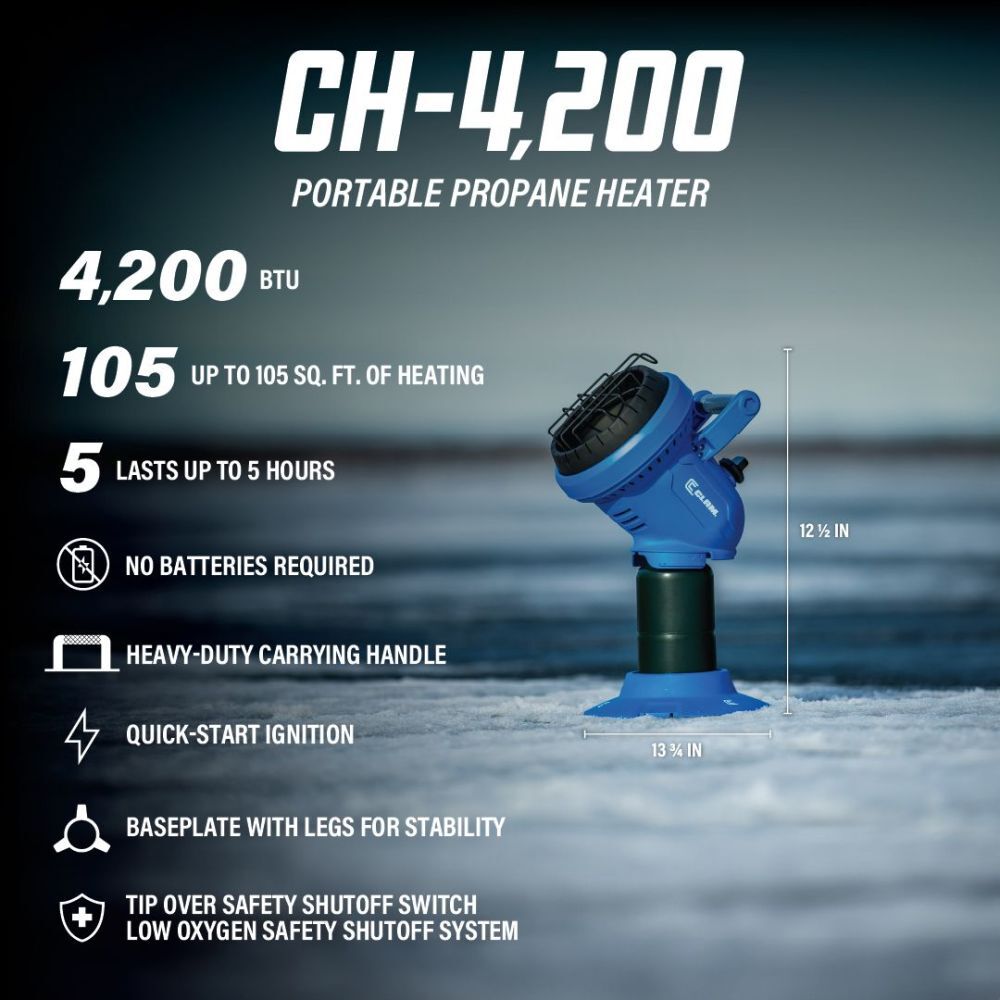 Clam Outdoors CH-4200 4200 Btu Propane Fuel Powered Radiant Heater, large image number 7