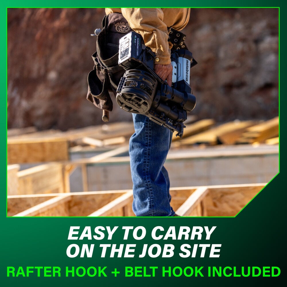 Metabo HPT Cordless Pneumatic 18V 15 Degree Coil Wire Collated Framing Nailer Kit, large image number 15
