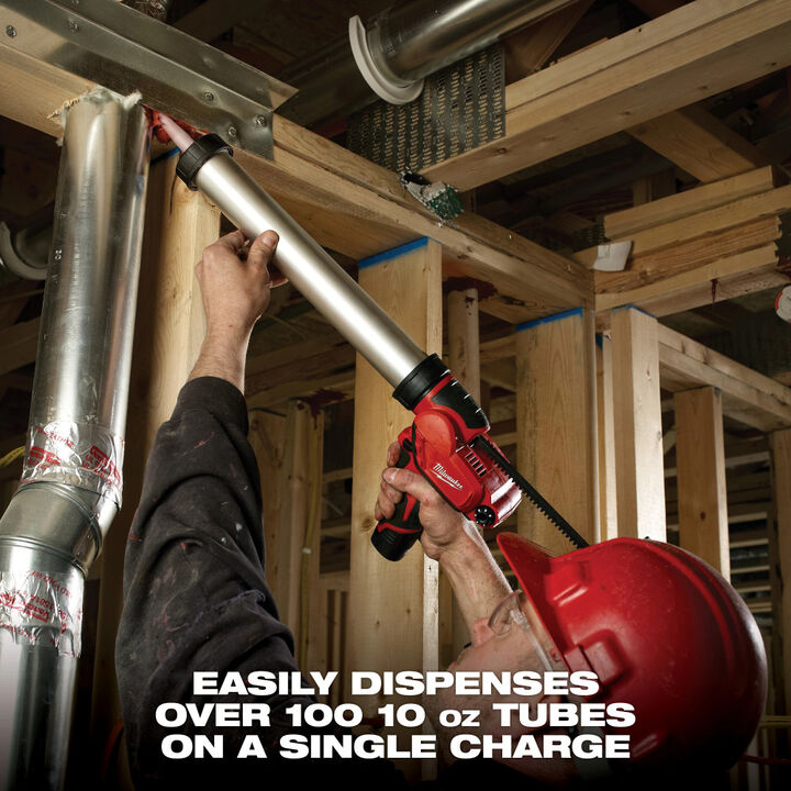 Milwaukee M12 20oz. Aluminum Barrel Sausage Style Caulk and Adhesive Gun Kit, large image number 4