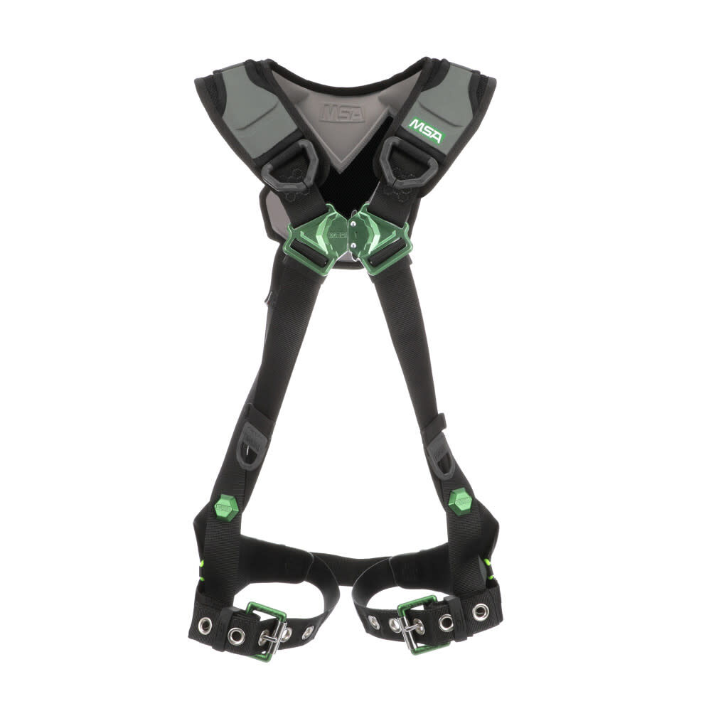 MSA Safety Works V FLEX Harness XL Back D Ring Tongue Buckle Leg Straps, large image number 1