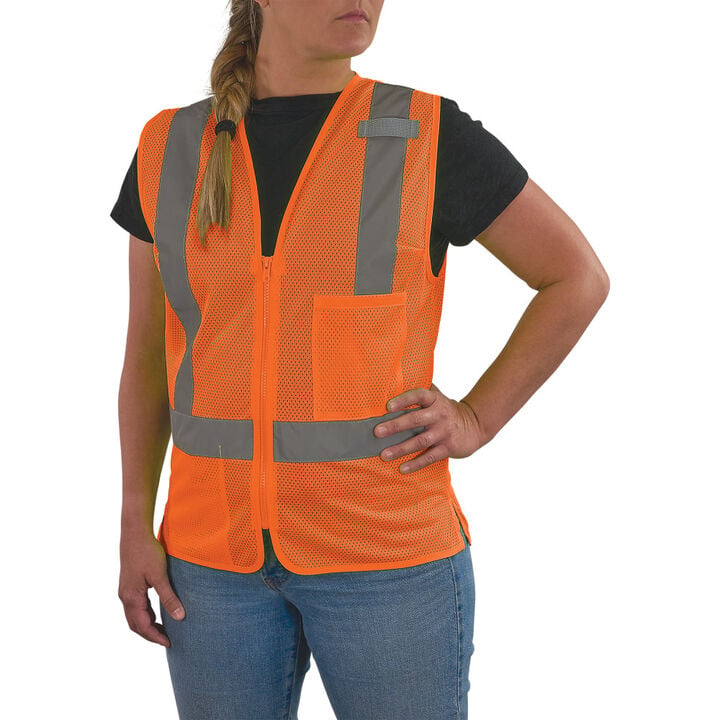 Ergodyne GloWear 8210ZW-S Class 2 Womens Vest with Zipper Hi-Vis Orange