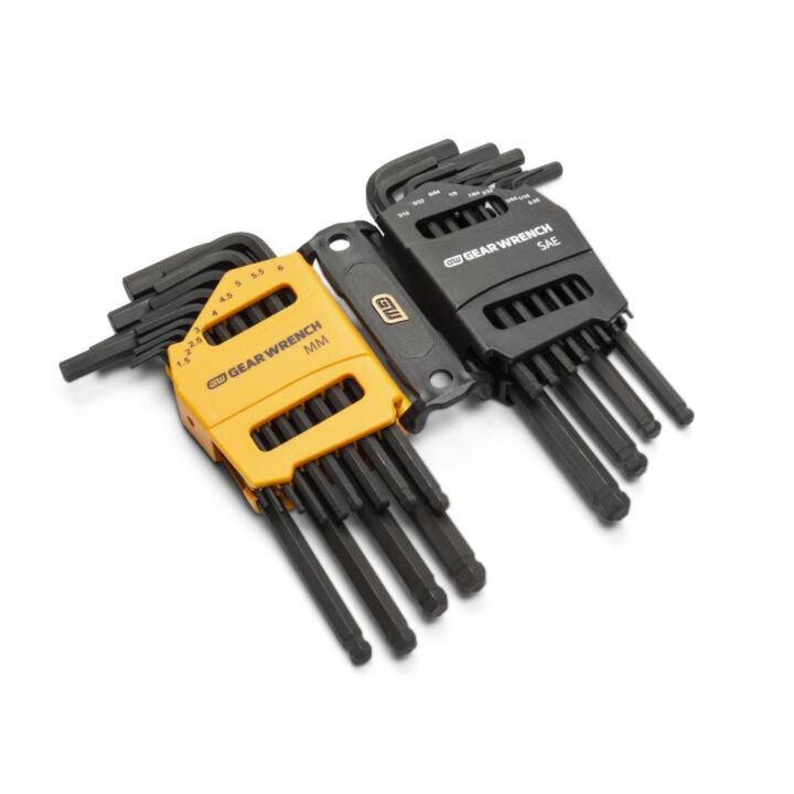 GEARWRENCH 26 Piece SAE/Metric Ball End Long Arm Hex Key Set, large image number 2