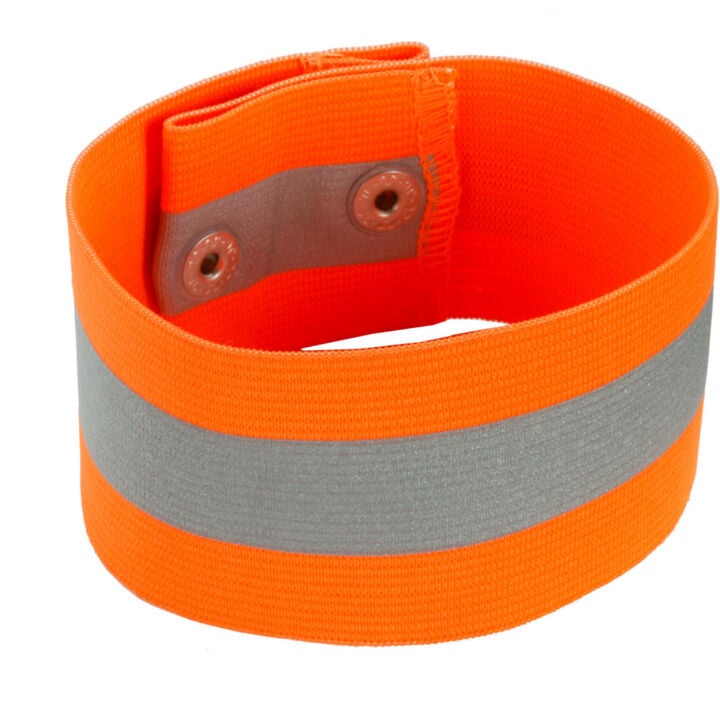 Ergodyne Reflective Orange Arm/Leg Band - Button Snap Closure, S/M