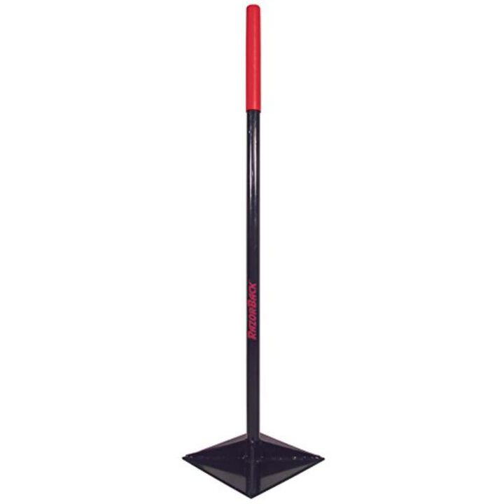 Razorback 10in x 10in Steel Tamper with 43in Cushion Grip Handle