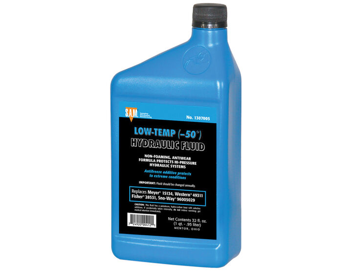 Buyers Products Company SAM Low-Temperature Blue Hydraulic Fluid (Full Case, Twelve 1 Quart Bottles)