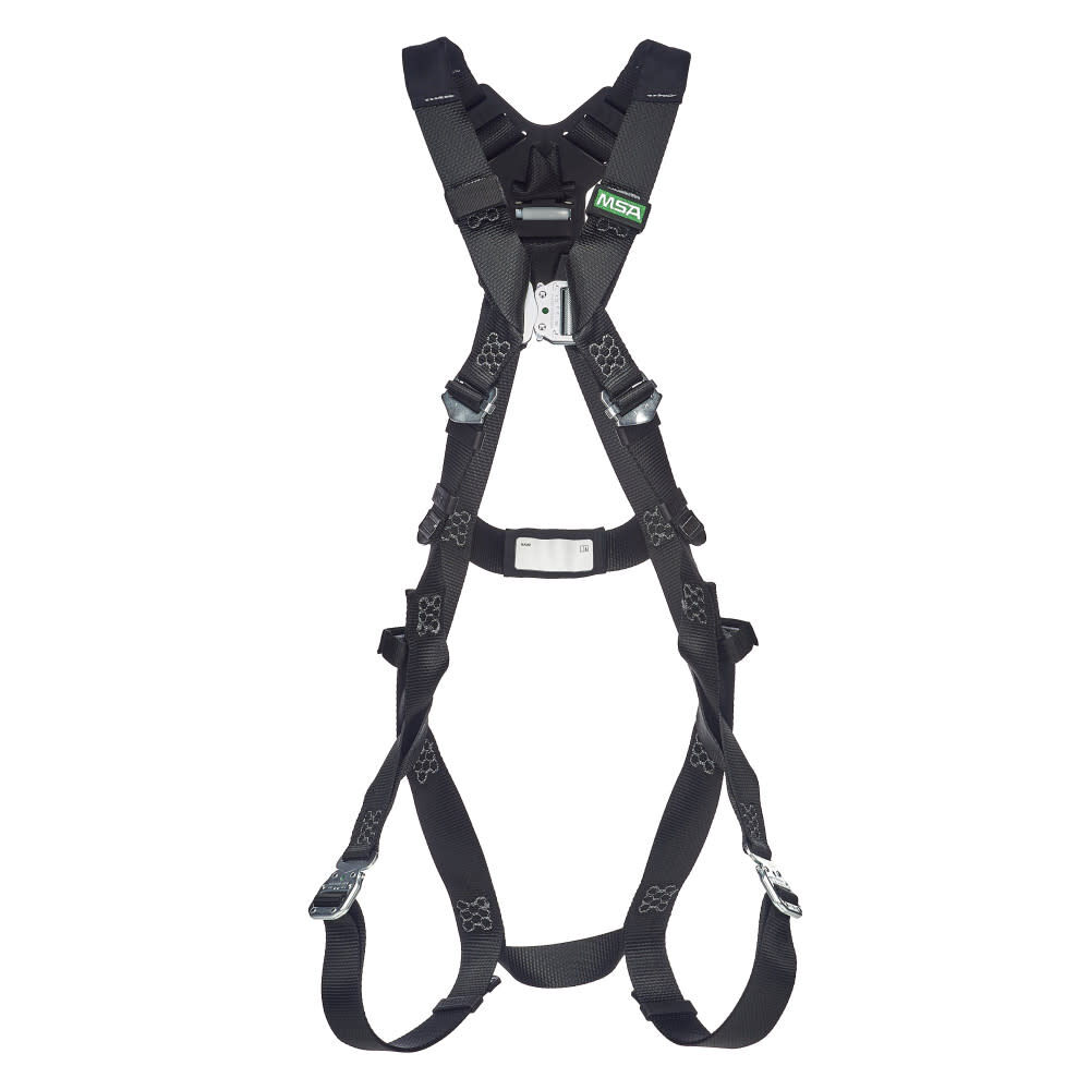MSA Safety Works V-Form Arc Flash Harness, Back D-Ring, Quick-Connect Leg Straps, Standard Size, large image number 1