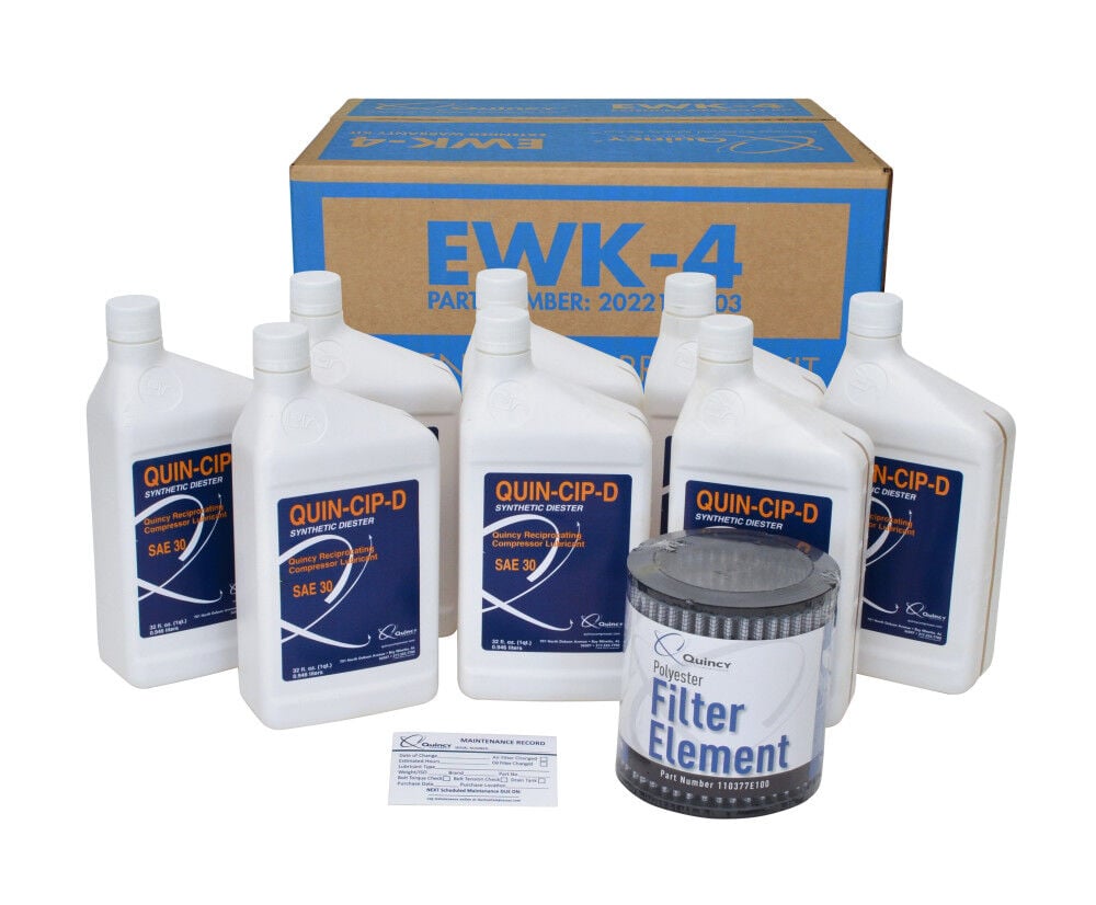 Quincy Extended Warranty & Maintenance Kit for QT 10 HP Splash Lubricated Reciprocating Compressors, large image number 1