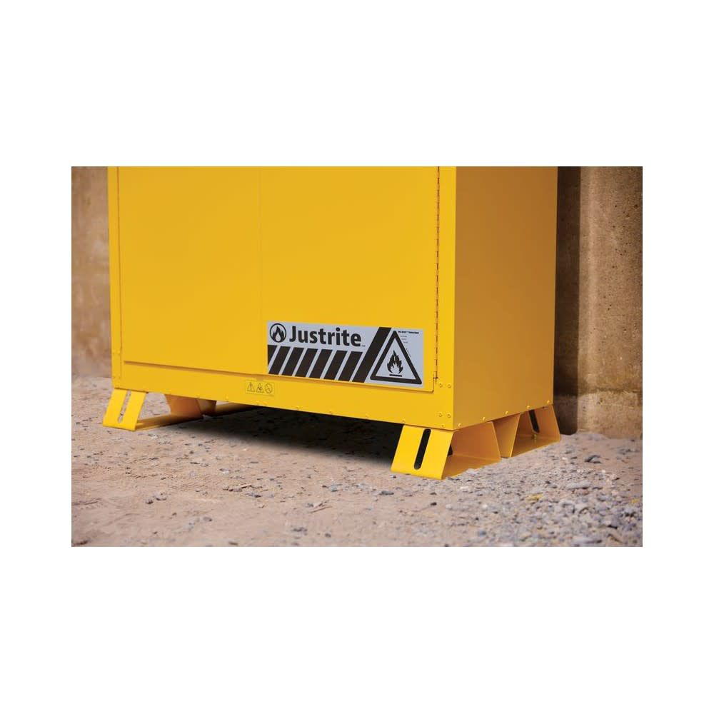 Justrite 45 Gallon 2 Shelves Manual Close Doors Outdoor Storage Cabinet, large image number 5