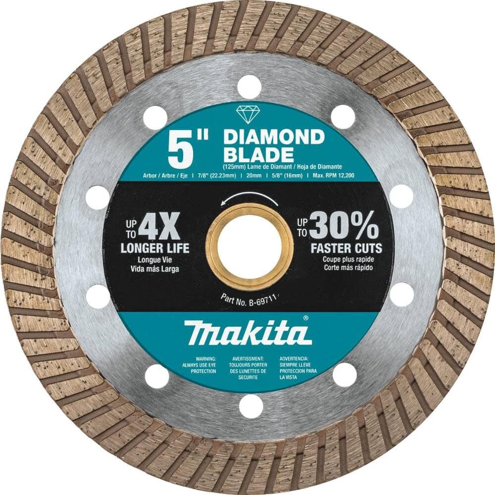 Makita 5 Inch Turbo Rim Diamond Blade for Masonry – B-69711