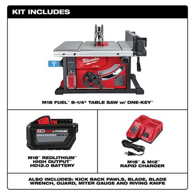 Milwaukee M18 FUEL 8-1/4 in. Table Saw with ONE-KEY Kit 2736-21HD 