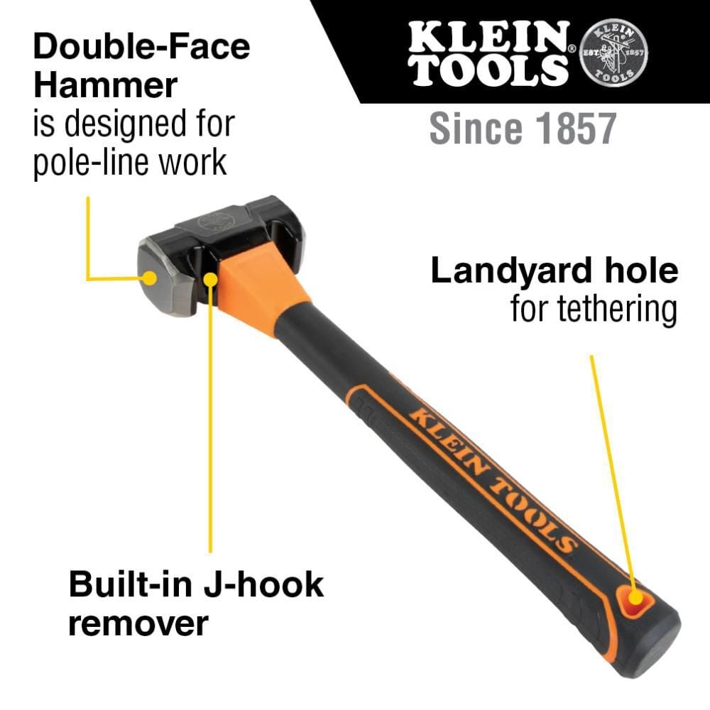 Klein Tools Lineman's Double-Face Hammer, large image number 2