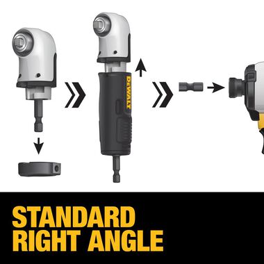 DEWALT FLEXTORQ 1/4in Square Drive Modular Right Angle Attachment, large image number 9