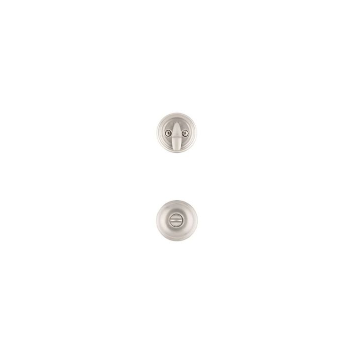 Kwikset Satin Nickel Juno Door Knob & Single Cylinder Deadbolt Set, large image number 1