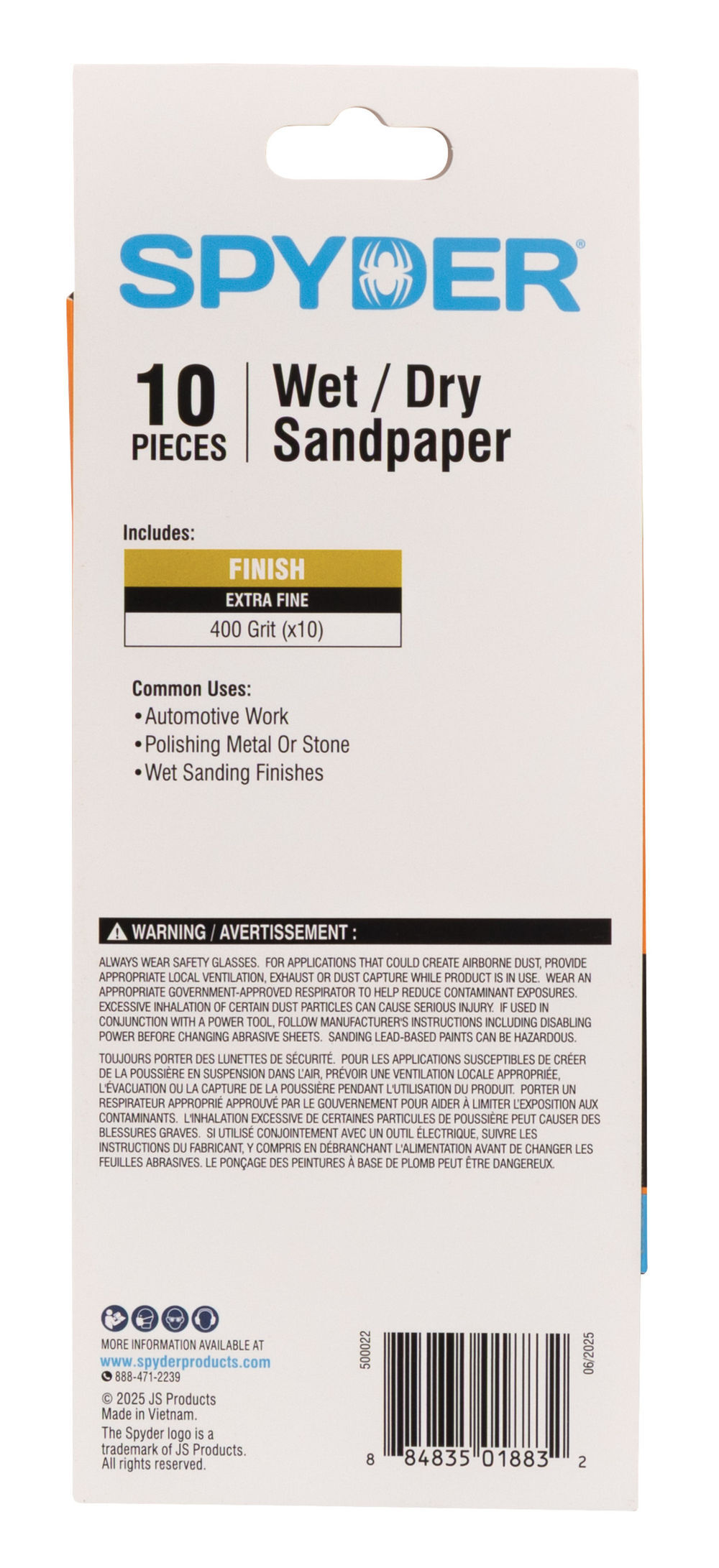 Spyder 10-Sheets Silicon Carbide 400 Grit Sandpaper, 9 x 3-2/3 Inch, large image number 8