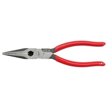 Milwaukee 8inch Long Nose Dipped Grip Pliers (USA), large image number 0