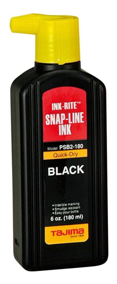 Tajima INK-RITE Quick Dry Liquid Permanent Black Ink with Easy Fill Nozzle for INK-RITE