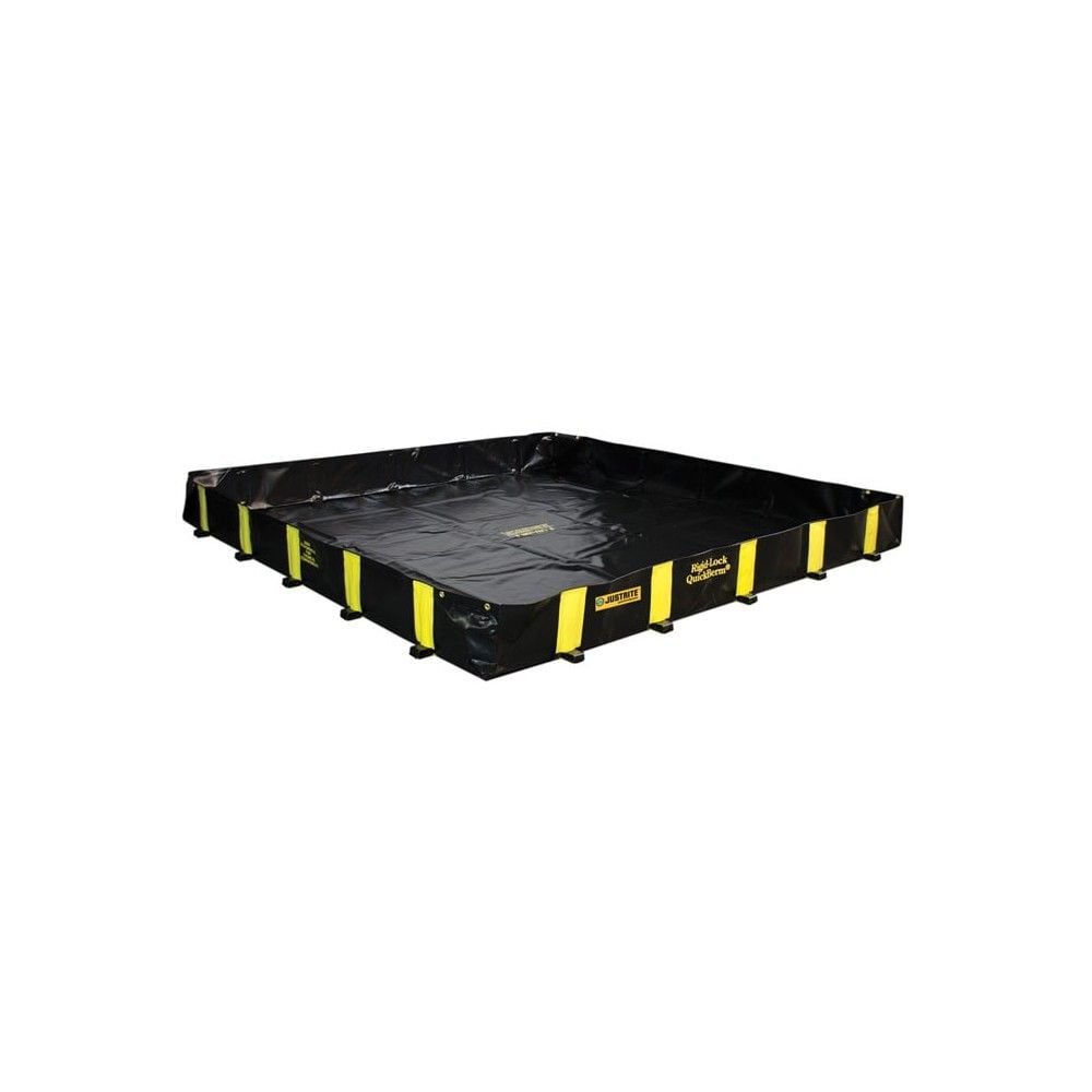 Justrite 12 Ft. x 12 Ft. x 12 In. Black 1075 Gallon Spill Drive Over Berm, large image number 1