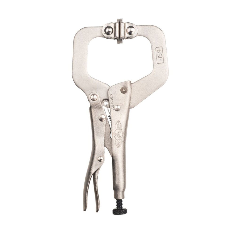 Stanley 6 Inch Swivel Tip C-Clamp Locking Pliers, large image number 1