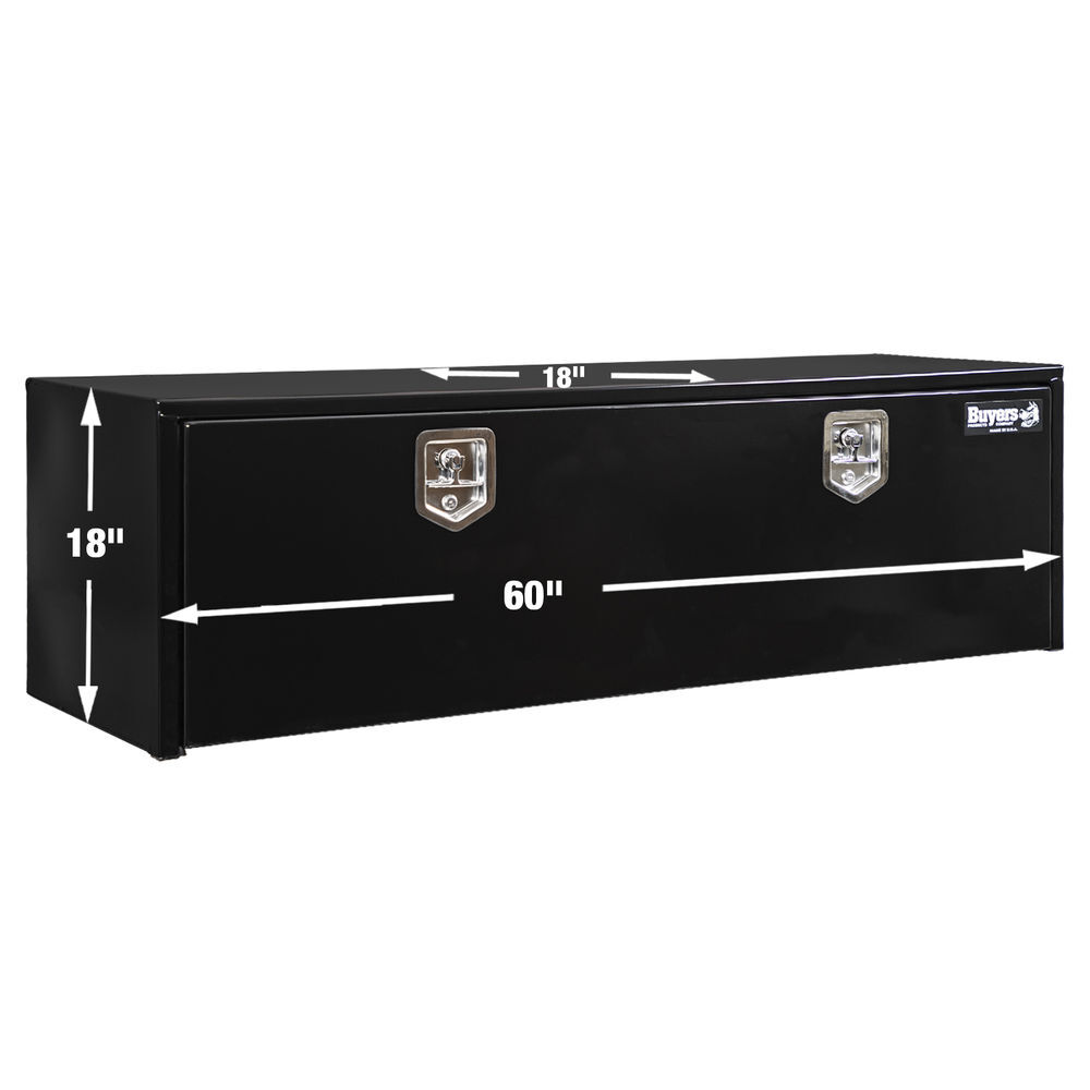 Buyers Products Company 18x18x60 Inch Black Steel Underbody Truck Box, large image number 3