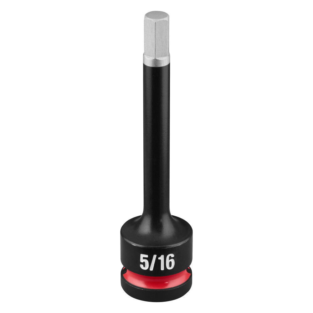 Milwaukee SHOCKWAVE Impact Duty 1/2 Inch Drive 4 Inch Hex 5/16 Inch Bit Socket - 49-66-7330