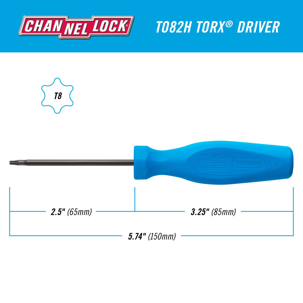 Channellock T8 x 2-1/2 Inch TORX Screwdriver, large image number 5