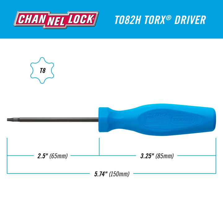 Channellock T8 x 2-1/2 Inch TORX Screwdriver, large image number 4