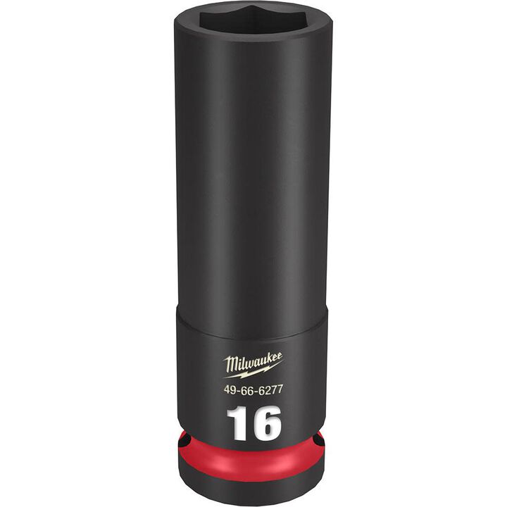 Milwaukee SHOCKWAVE Impact Duty Socket 1/2in Drive 16MM Deep 6 Point, large image number 0