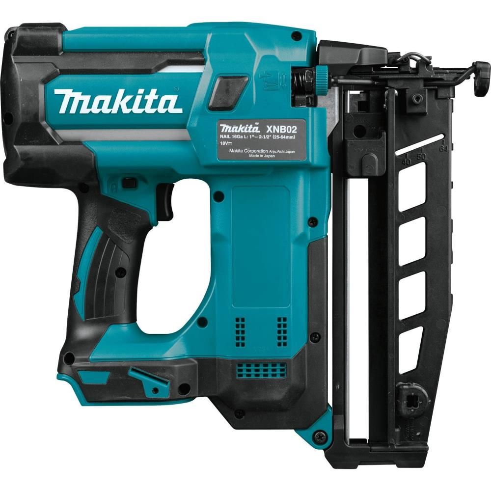 Makita 18V LXT 2 1/2in Straight Finish Nailer 16 Gauge (Bare Tool), large image number 12