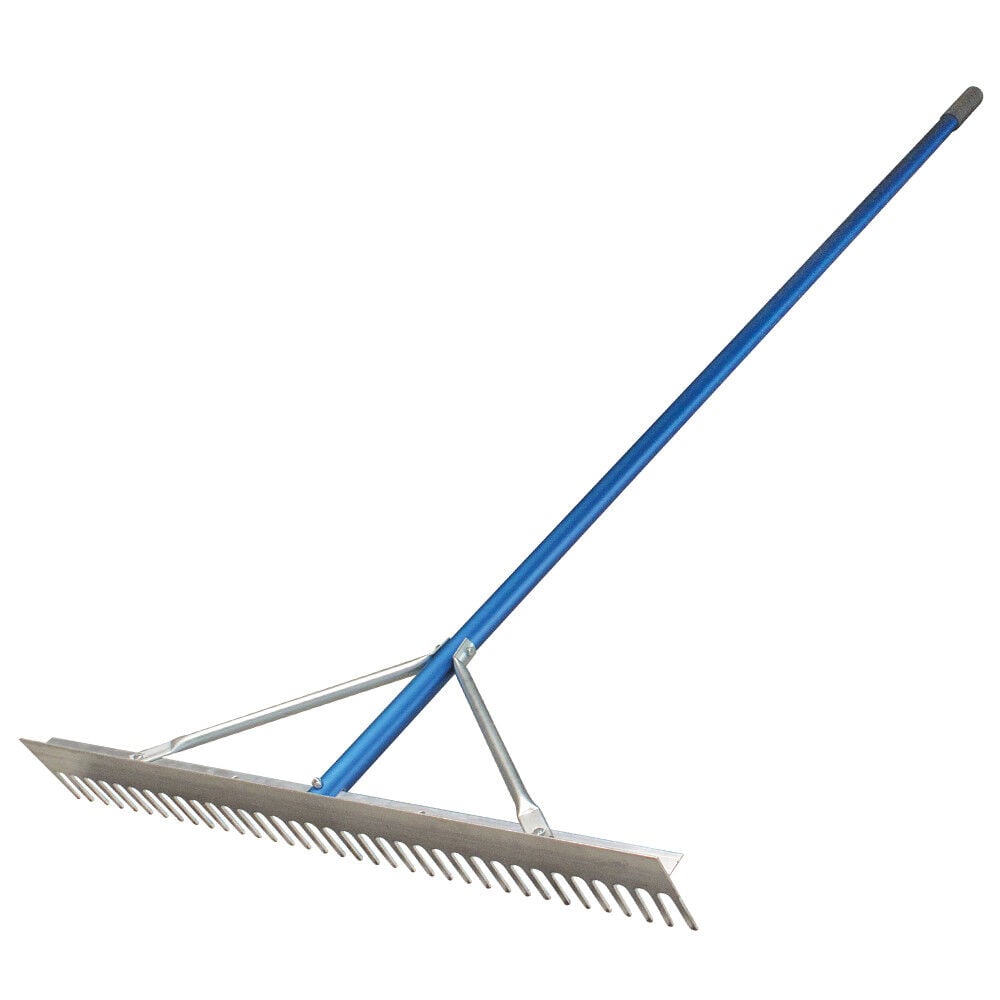 Kraft Tool Co 36 in Landscape Rake with 7 ft Anodized Aluminum Handle – GG959