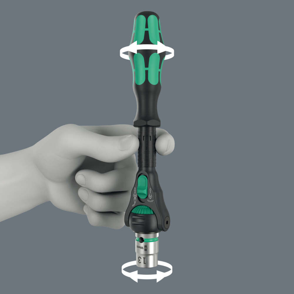 Wera Tools 8000 C Black Edition Zyklop Speed Ratchet with 1/2 Inch Drive, large image number 7