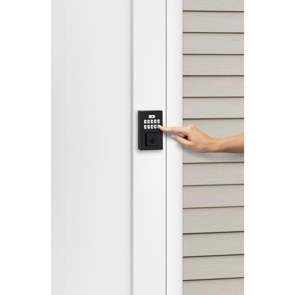 Kwikset 260 SmartCode Electronic Deadbolt Matte Black, large image number 7