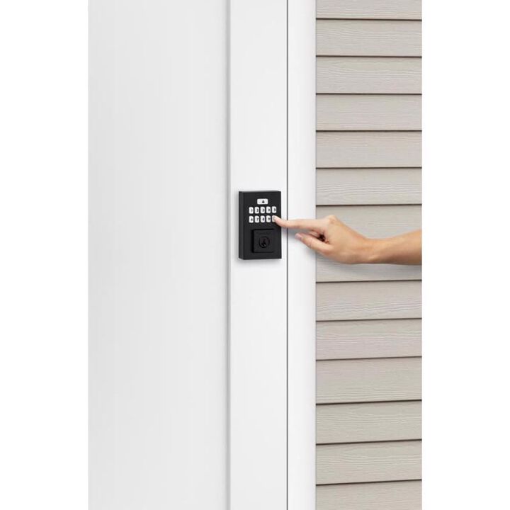 Kwikset 260 SmartCode Electronic Deadbolt Matte Black, large image number 6