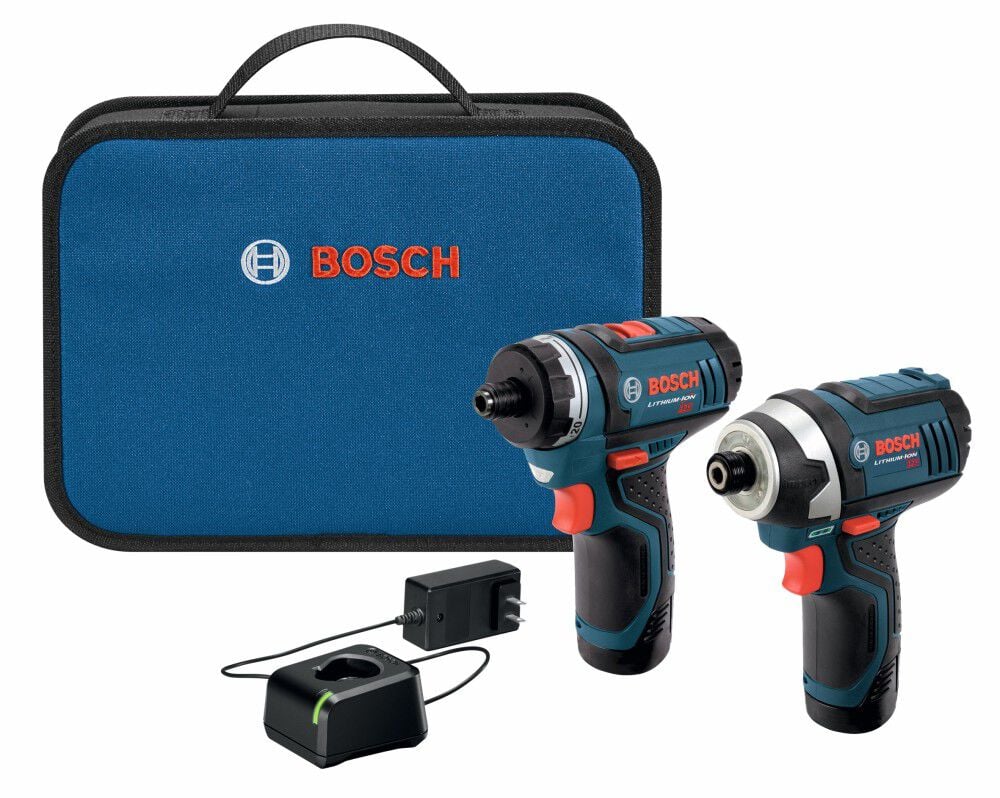 Bosch 12V Pocket Driver & Impact Driver Combo Kit Reconditioned, large image number 1