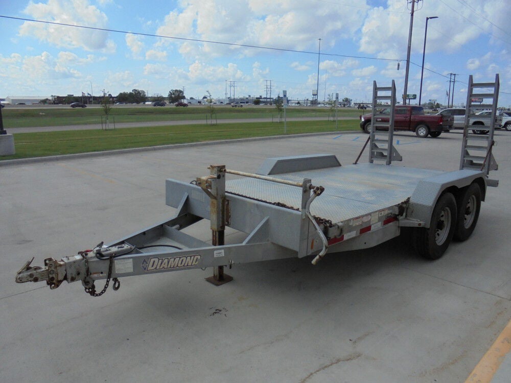 Diamond C 14 Ft Galvanized Equipment Trailer Used 2015, large image number 4
