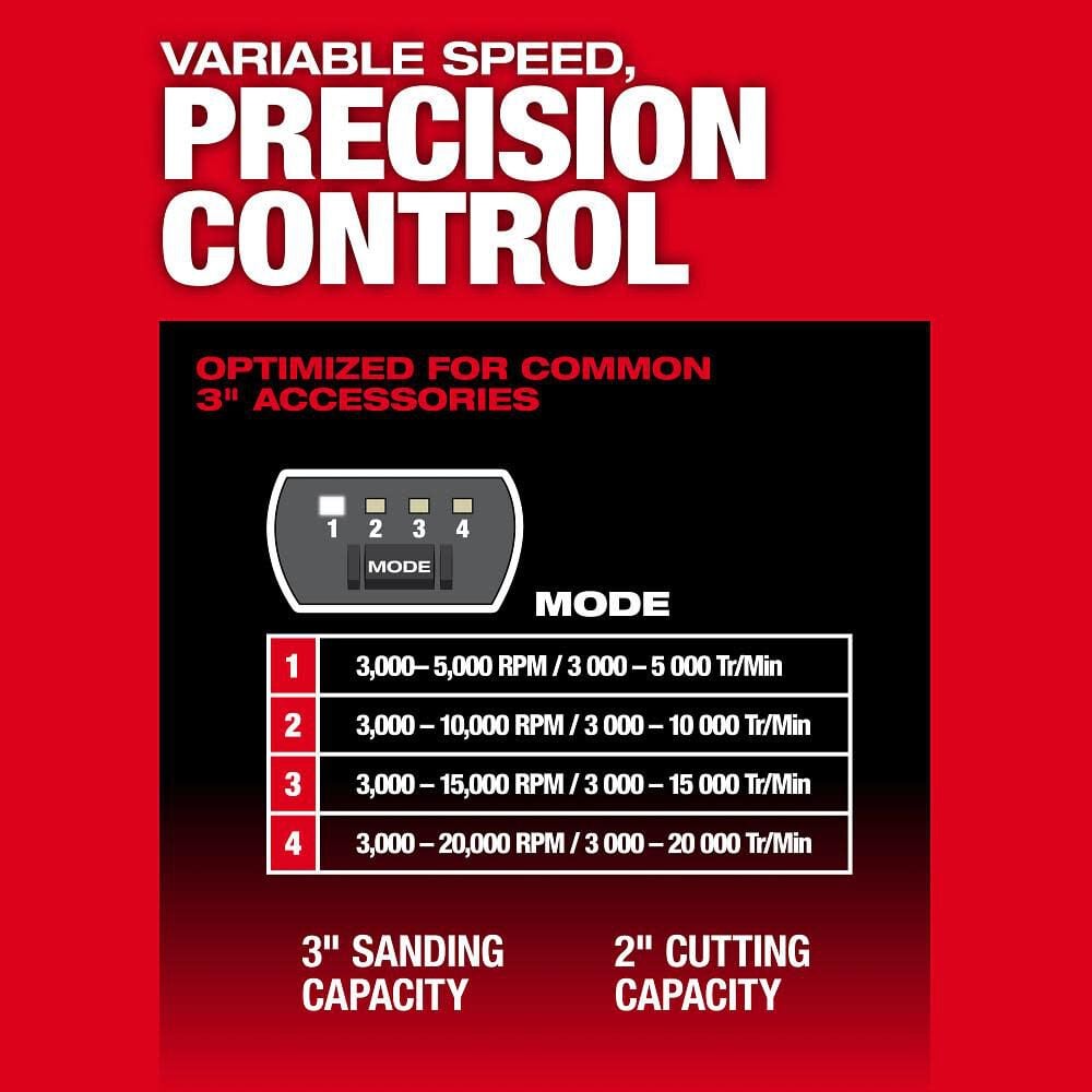 Milwaukee M12 Fuel 1 4 Inch Right Angle Die Grinder Kit 3485 22 - Image 7