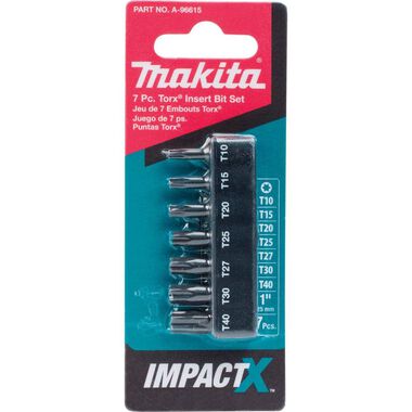 Makita Impact X 7 Pc. Torx 1 Insert Bit Set, large image number 1