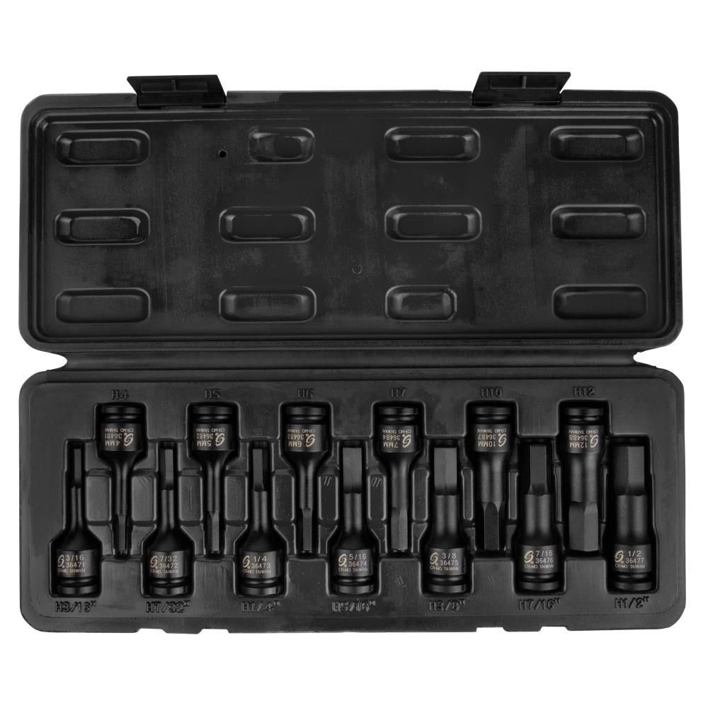 Sunex 3/8 In. Drive Fractional & Metric Hex Impact Driver Set 13 pc., large image number 1