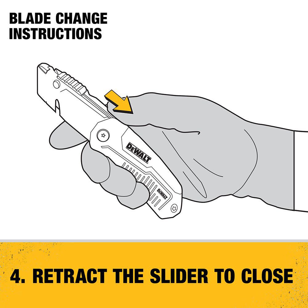DEWALT Folding Retractable Utility Knife, large image number 3